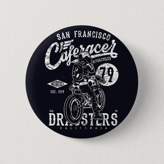 San Francisco Café Racer Motor California Button (Vorderseite)