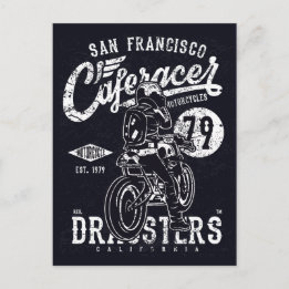 San Francisco Café Racer Motor California Postkarte