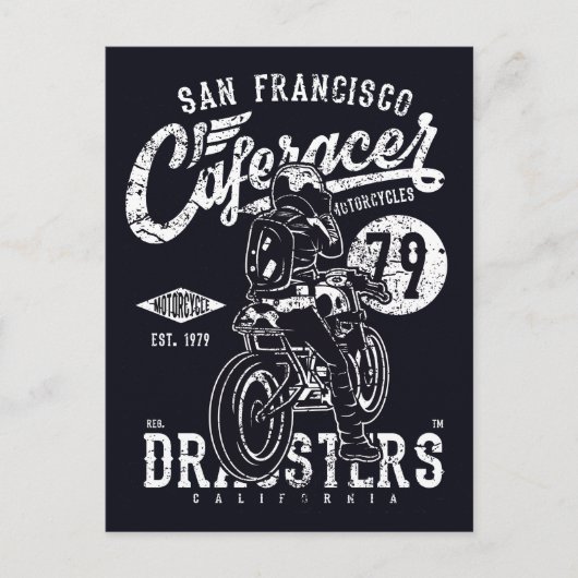 San Francisco Café Racer Motor California Postkarte (Vorderseite)