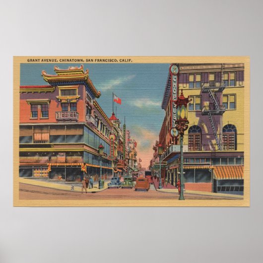 San Francisco, CAGrant Avenue in Chinatown Poster (Vorne)