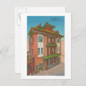 San Francisco, CAKong Chow Temple in Chinatown Postkarte (Vorne/Hinten)