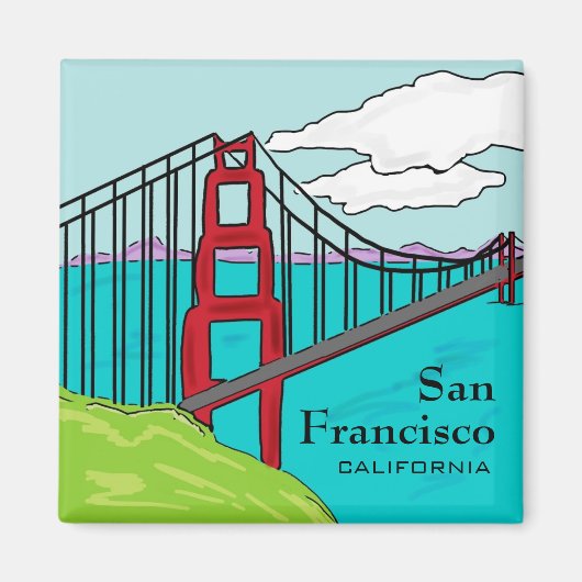 San Francisco Cali Golden Gate Bridge Magnet (Vorne)
