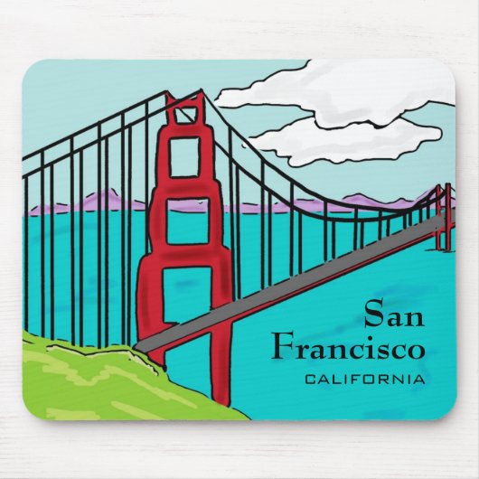 San Francisco Cali Golden Gate Bridge Mousepad (Vorne)