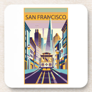 San Francisco California Art Deco Getränkeuntersetzer