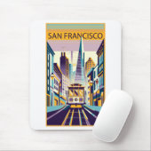 San Francisco California Art Deco Mousepad (Mit Mouse)