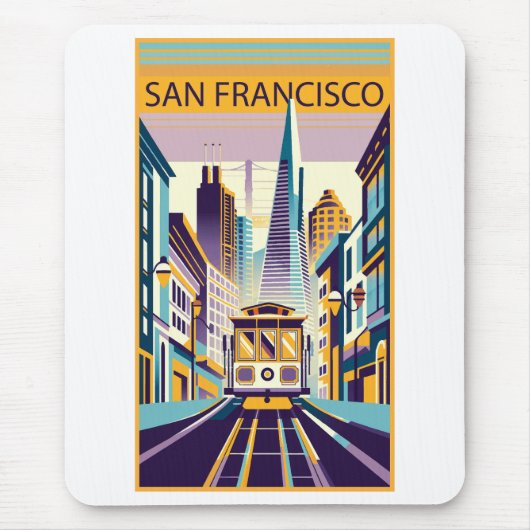 San Francisco California Art Deco Mousepad (Vorne)