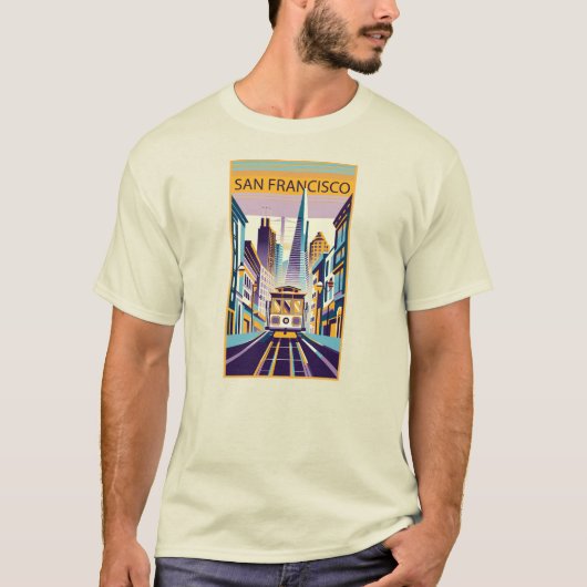 San Francisco California Art Deco T-Shirt (Vorderseite)
