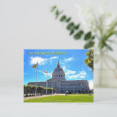 San Francisco California City Hall Postkarte (Stehend Vorderseite)