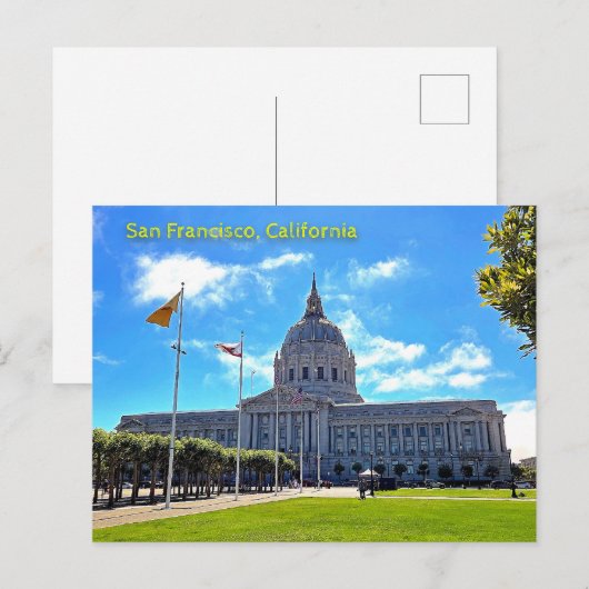 San Francisco California City Hall Postkarte (Vorne/Hinten)