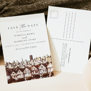 San Francisco California City Skline Postkarte