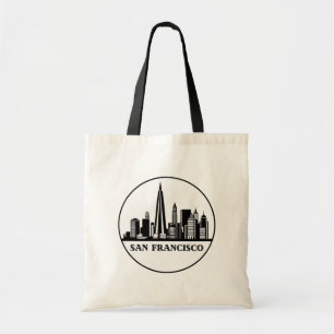 San Francisco California City Skyline Tote Bag Tragetasche
