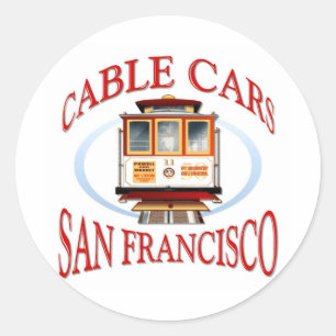 San Francisco California Geschenk Runder Aufkleber