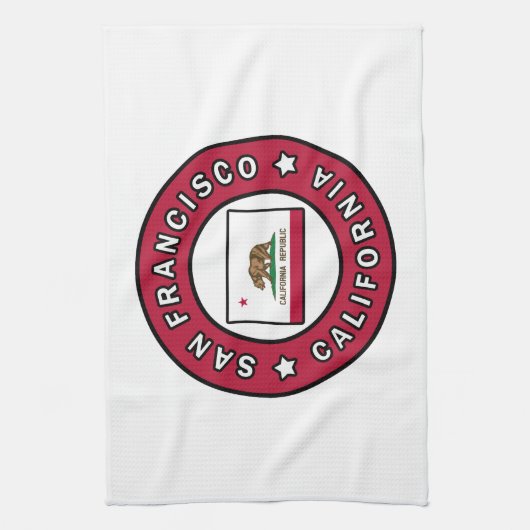 San Francisco California Geschirrtuch (Vertikal)