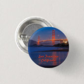 San Francisco California Golden Gate Bridge Button (Vorne & Hinten)