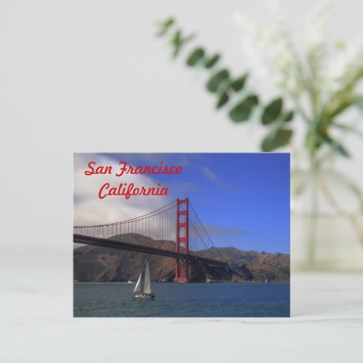San Francisco California Golden Gate Bridge Card Postkarte (Stehend Vorderseite)
