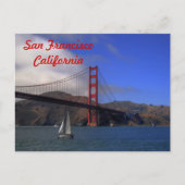San Francisco California Golden Gate Bridge Card Postkarte (Vorderseite)