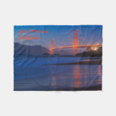 San Francisco California Golden Gate Bridge Fleecedecke (Vorderseite (Horizontal))