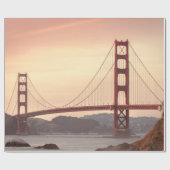 San Francisco California Golden Gate Bridge Foto Geschenkpapier (Flach)