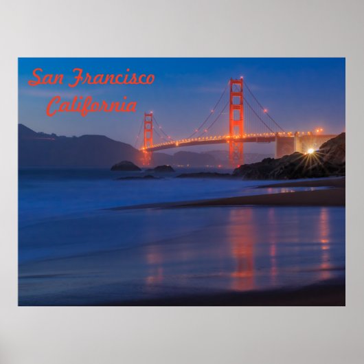 San Francisco California Golden Gate Bridge Poster (Vorne)
