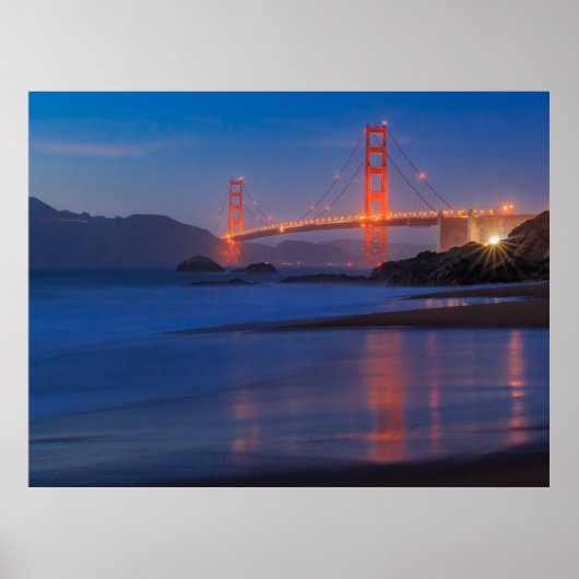 San Francisco California Golden Gate Bridge Poster (Vorne)