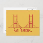 San Francisco California Golden Gate Bridge Postkarte (Vorne/Hinten)