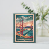 San Francisco California Golden Gate Bridge Travel Postkarte (Stehend Vorderseite)