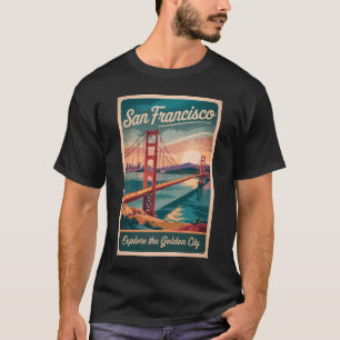 San Francisco California Golden Gate Bridge Travel T-Shirt
