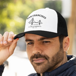 San Francisco California Golden Gate Landscape Truckerkappe