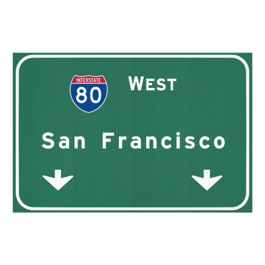 San Francisco California - Interstate Highway : Fotodruck (Vorne)
