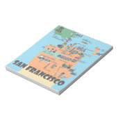 San Francisco California Karte Notizblock (Rotiert)
