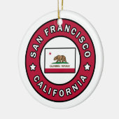 San Francisco California Keramik Ornament (Links)