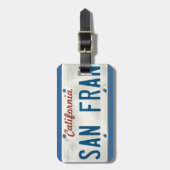 San Francisco California License Plate Gepäckanhänger (Vorderseite vertikal)