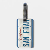 San Francisco California License Plate Gepäckanhänger (Rückseite vertikal)