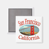 San Francisco California Magnet (Vorderseite/Rückseite)