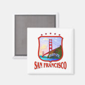 San Francisco California Magnet (Vorderseite/Rückseite)