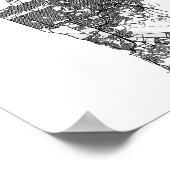 San Francisco California Minimal Modern Street Kar Poster (Ecke)