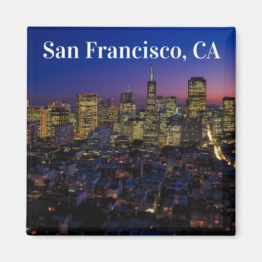 San Francisco California Night Scene Magnet (Vorne)