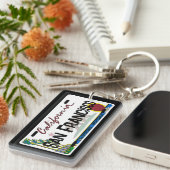 San Francisco California Nummernschild Schlüsselan Schlüsselanhänger (Vorderseite rechts)