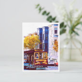 San Francisco California Oil Paint City Landscape Postkarte (Stehend Vorderseite)