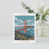 San Francisco California Postkarte (Stehend Vorderseite)