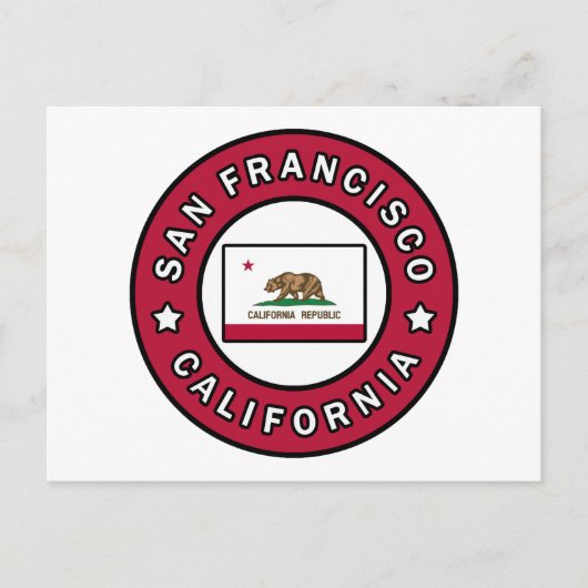 San Francisco California Postkarte (Vorderseite)