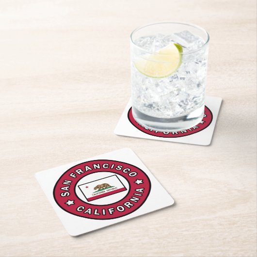 San Francisco California Rechteckiger Pappuntersetzer (Vor Ort)