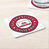 San Francisco California Rechteckiger Pappuntersetzer (angewinkelt)