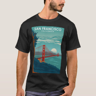 San Francisco California Reiseplaner Golden Gate T-Shirt