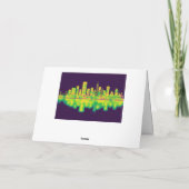 San Francisco California Skyline Feiertagskarte (Rückseite)