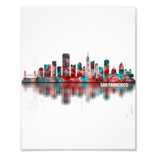San Francisco California Skyline Fotodruck