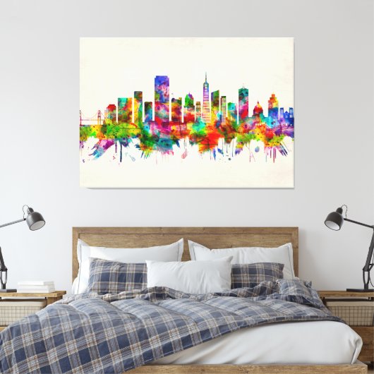 San Francisco California Skyline Leinwanddruck (Insitu (Schlafzimmer))