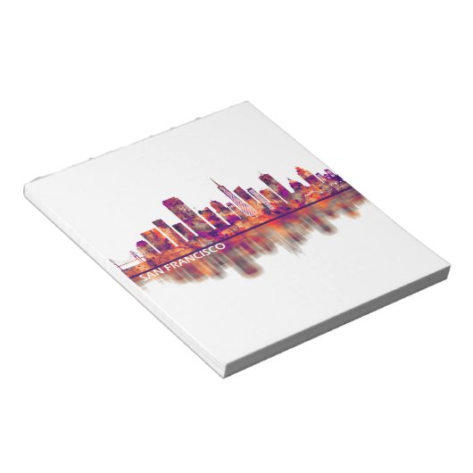 San Francisco California Skyline Notizblock (angewinkelt)