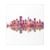 San Francisco California Skyline Notizblock (Vorderseite)