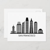 San Francisco California Skyline Postcard Postkarte (Vorne/Hinten)